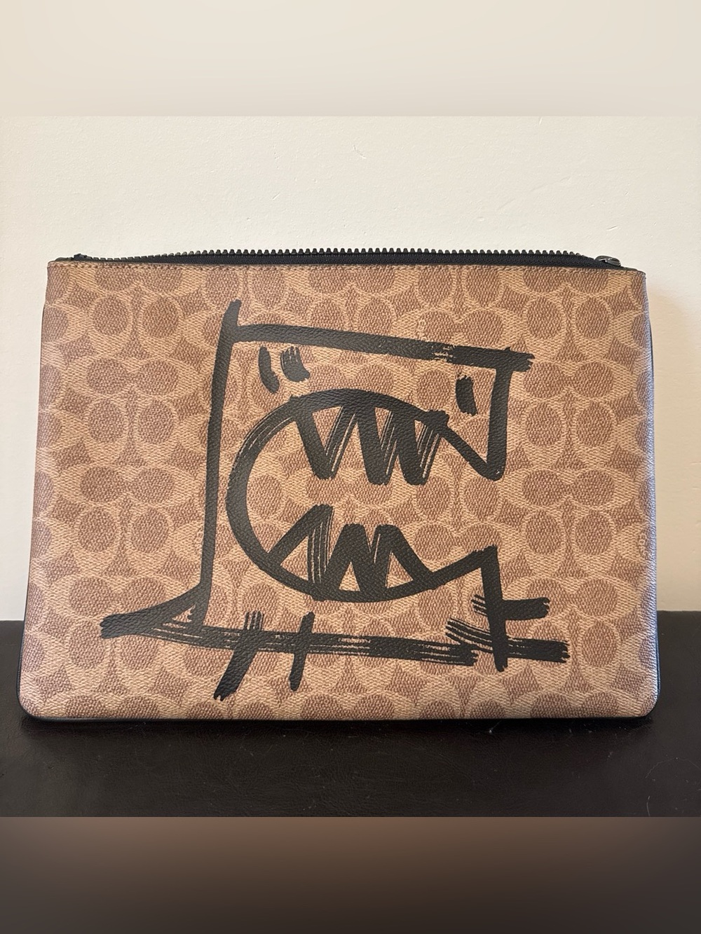 Coach Rexy by Guang Yu Pouch 30 Signature Canvas Rare Limited Edition 75506